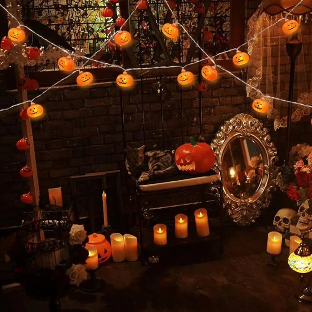 Halloween Pumpkin String Lights Warm White LED Party Decor