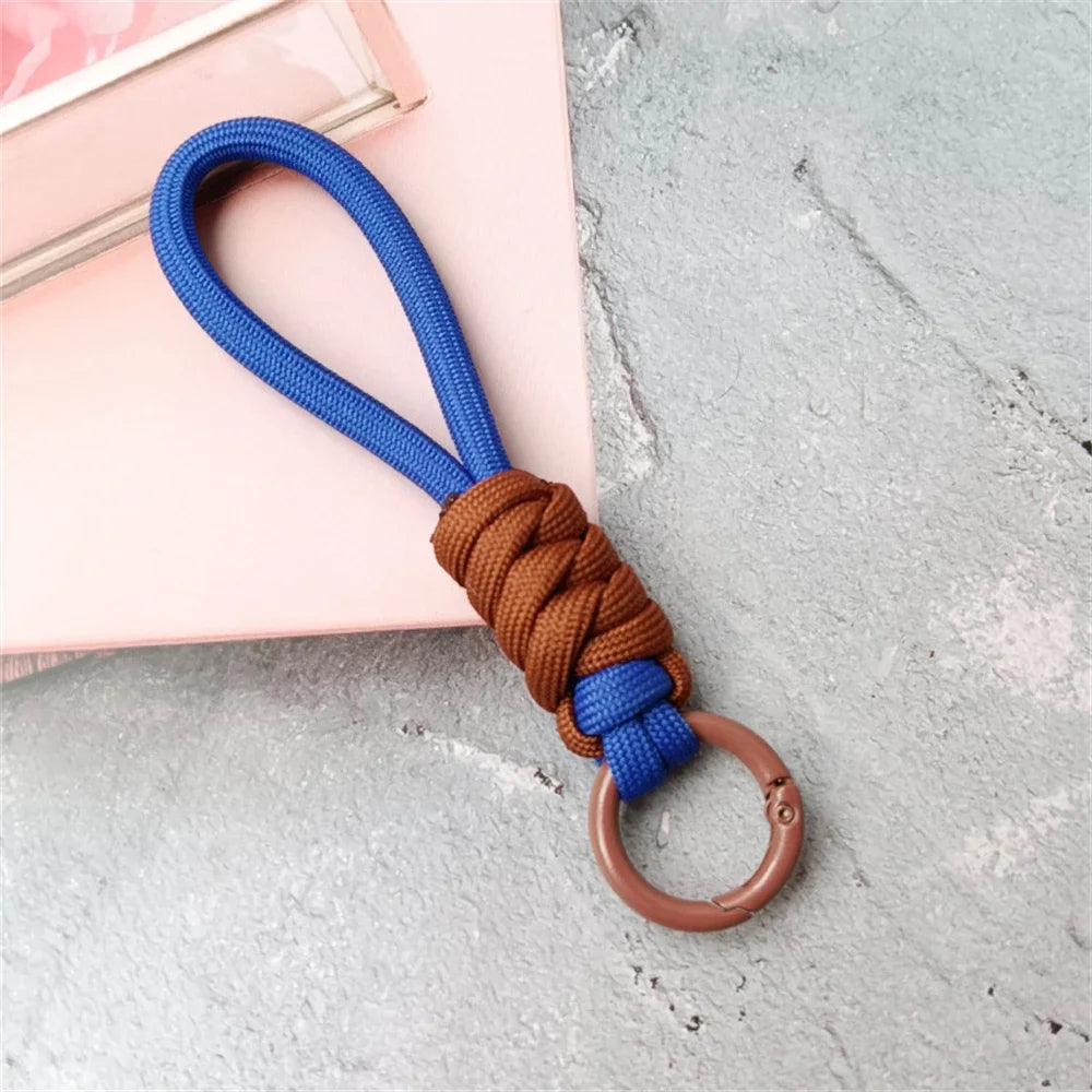 Braided Lanyard Keychain – Colorful Paracord Wrist Strap