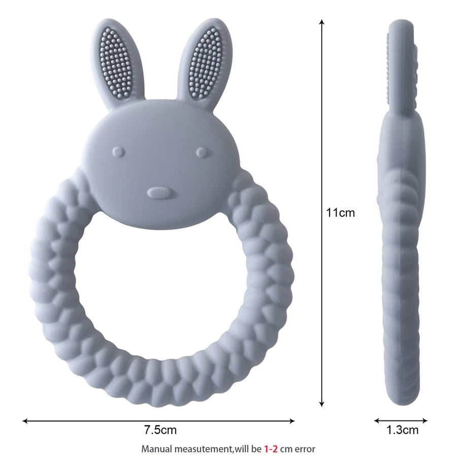 Baby Silicone Teether – BPA-Free Rabbit-Shaped Chew Toy