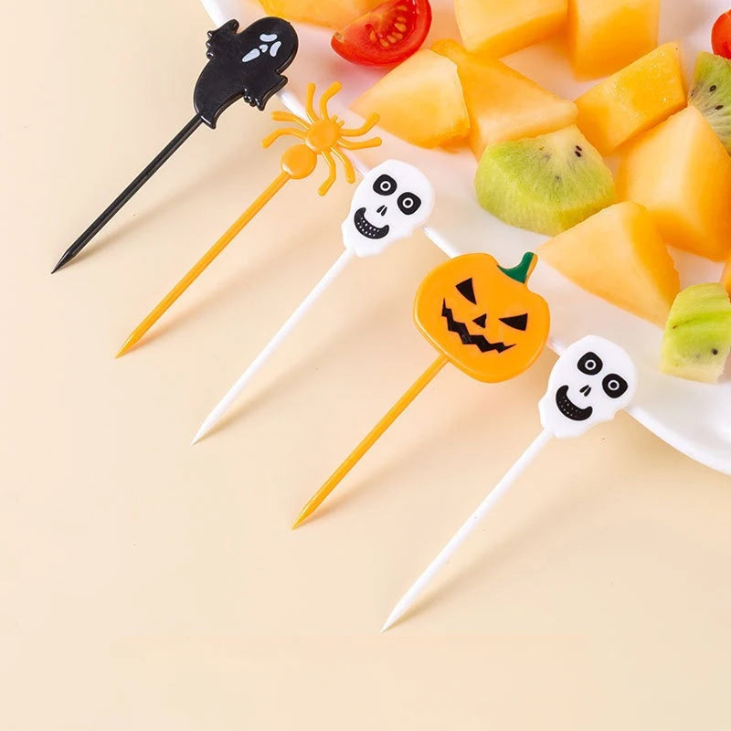Halloween Cupcake Toppers 10PCS Ghost Bat Pumpkin Party Picks