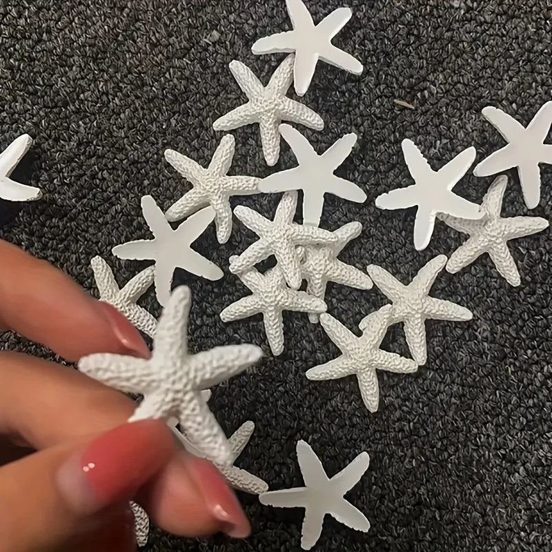 Resin Starfish Decorations, 20pcs Coastal Craft Decor for Parties