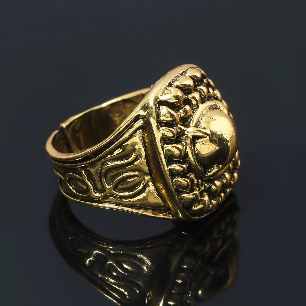 Gothic Fantasy Ring Vintage Dark Style Jewelry for Men