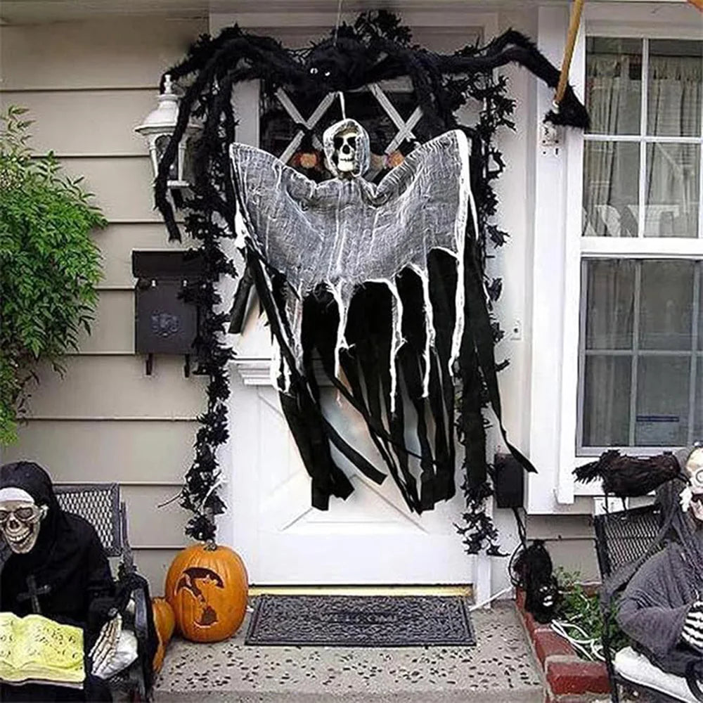 Hanging Halloween Ghost Decoration – LED Skeleton for Outdoor Decor