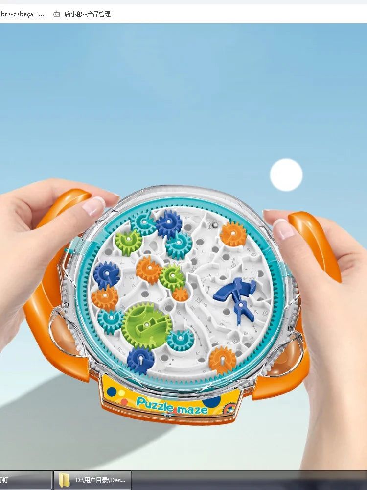 3D Gear Maze Puzzle – Balance Ball Labyrinth Toy for Kids
