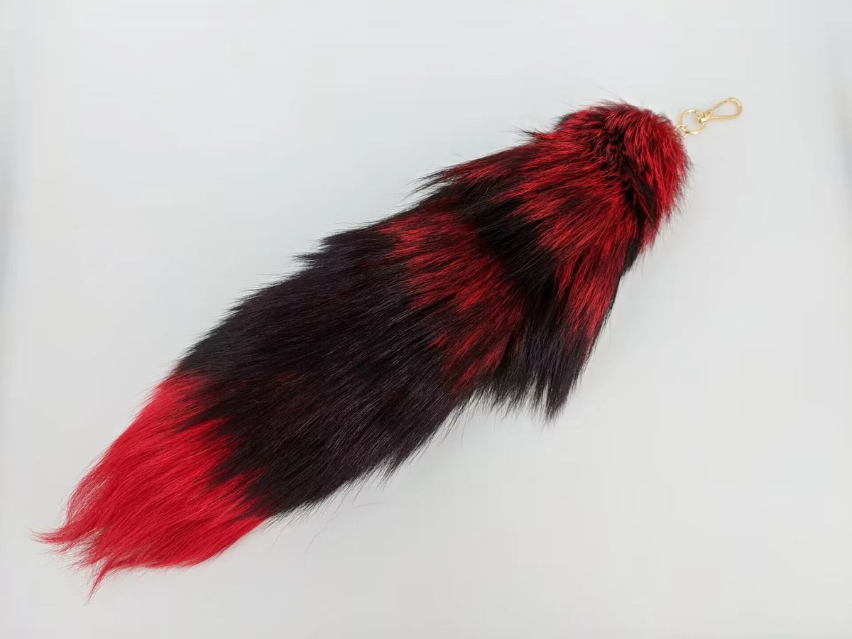 Fox Tail Keychain for Women Furry Y2K Car Accessory