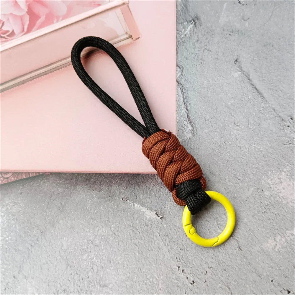Braided Lanyard Keychain – Colorful Paracord Wrist Strap