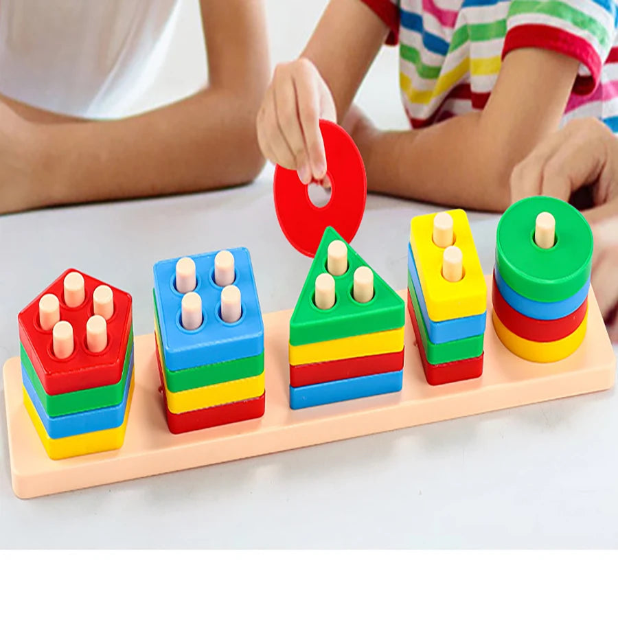 Geometric Building Blocks Set for Toddlers – Early Learning Toy