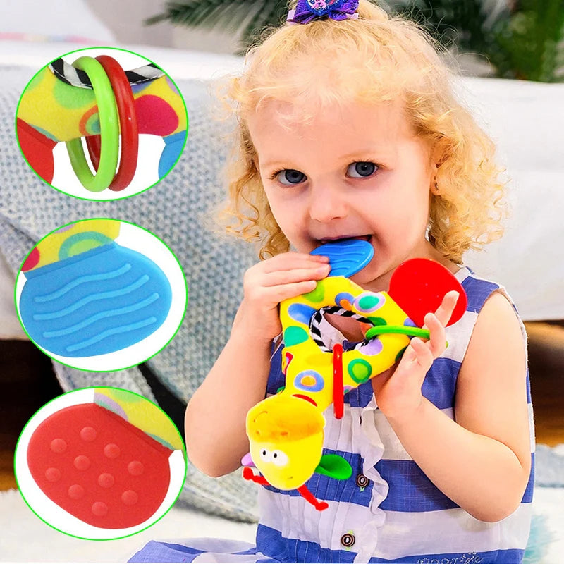 Baby Rattle Toy – Soft Giraffe Plush Teething Toy