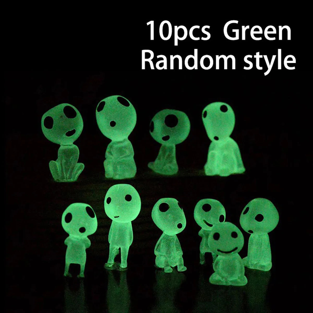 Glow in the Dark Garden Decorations Mini Princess Ornaments 10pc
