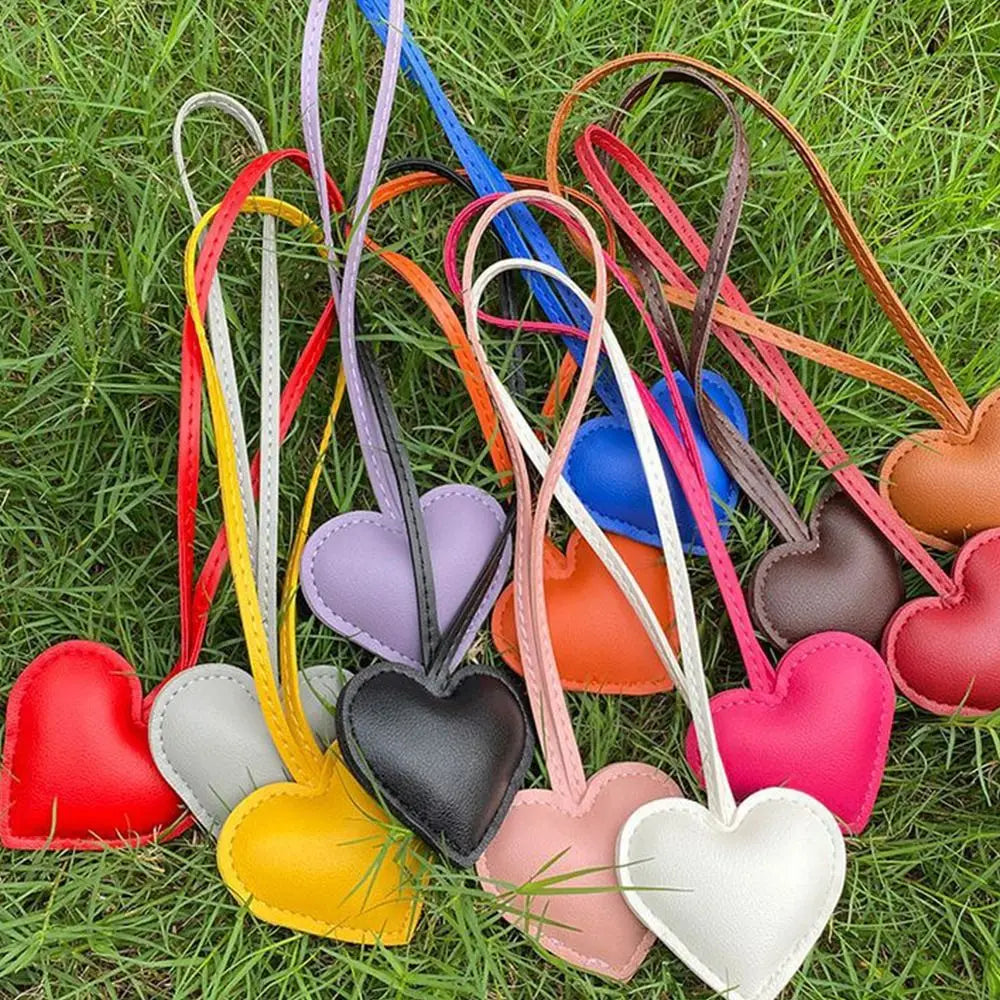 Heart Keychain PU Leather Car Keyring