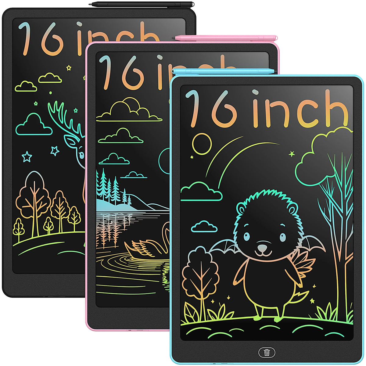 16 Inch LCD Writing Tablet Reusable Drawing Board for Kids