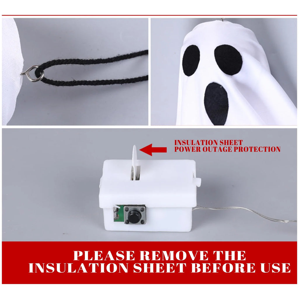 Halloween Ghost Decoration Hanging Light-Up Ghost for Party Decor