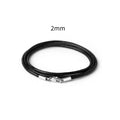 Braided Leather Necklace Cord – Waxed Rope with Clasp