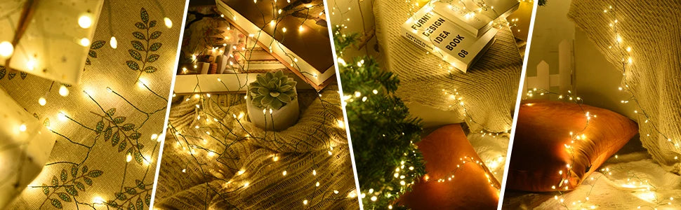 LED Firecracker String Lights – 30M–75M Remote Control Decor