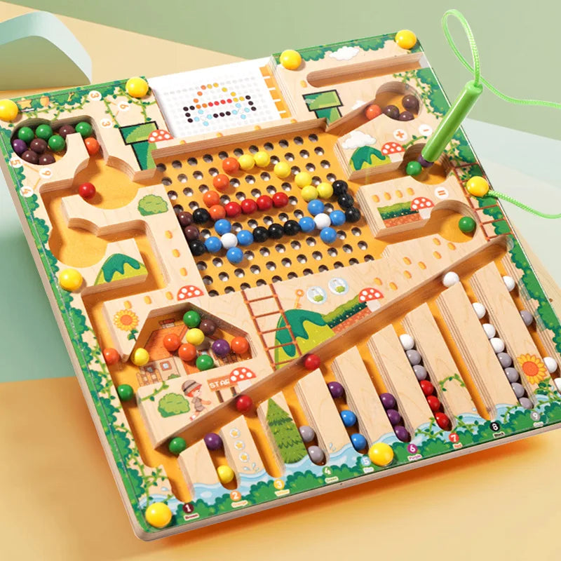 Magnetic Sorting Game – Montessori Wooden Color Puzzle Board