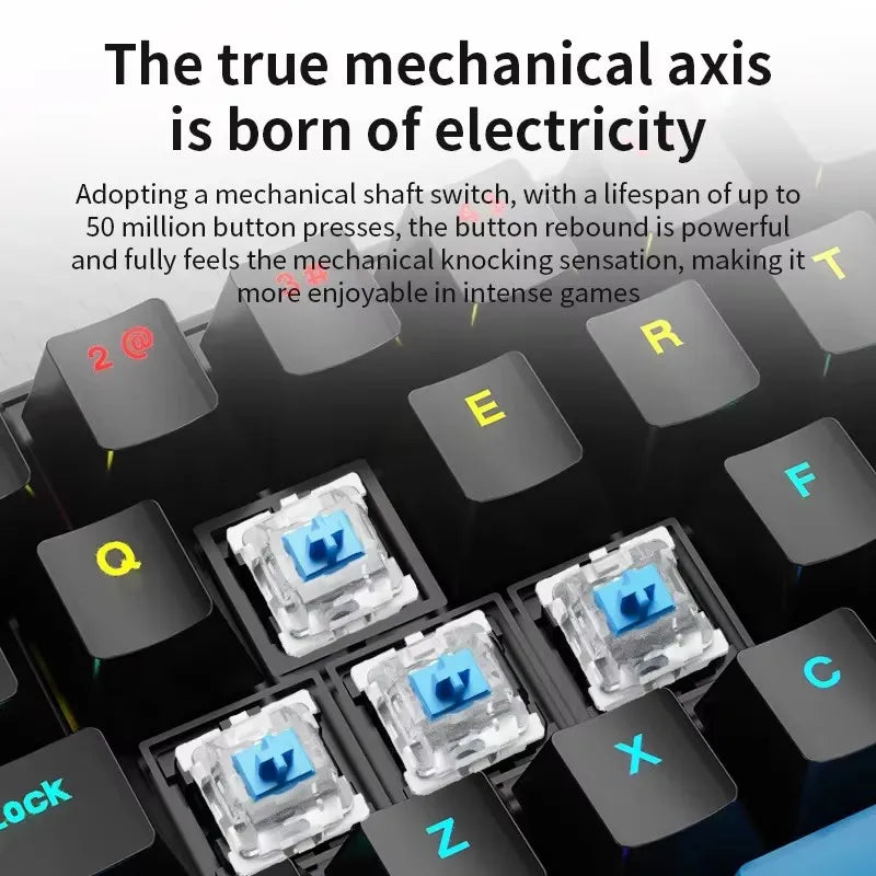 68 Key Mechanical Keyboard – RGB Wired Gaming & Office Keyboard