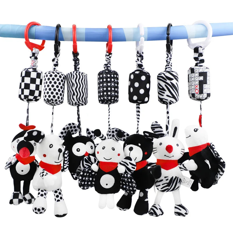 Baby Hanging Rattle Toy – Soft Plush Stroller & Crib Sensory Toy