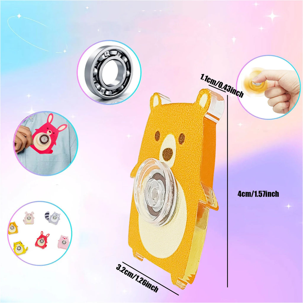 6PCS Fingertip Gyro Toy – Animal Fidget Spinners