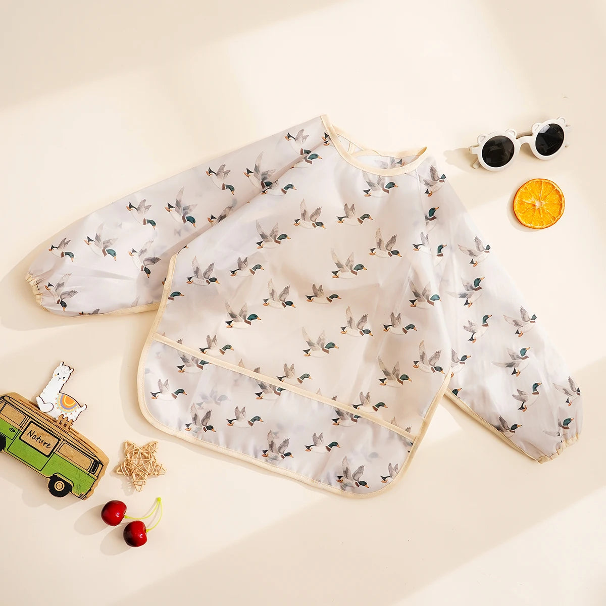 Long Sleeve Baby Bib – Waterproof Washable Feeding Bib for Toddlers