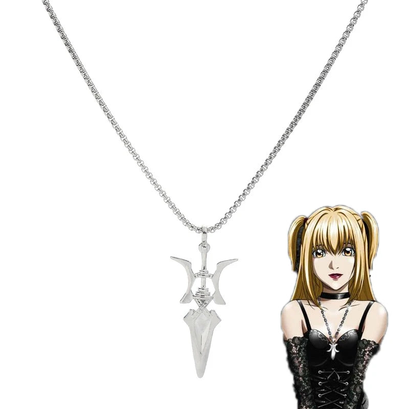 Cosplay Pendant Necklace Halberd Design Anime Halloween Jewelry