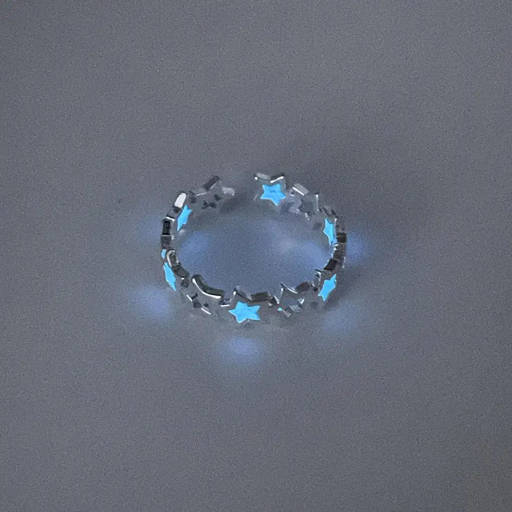 Glow in the Dark Ring – Adjustable Luminous Heart Couple Ring