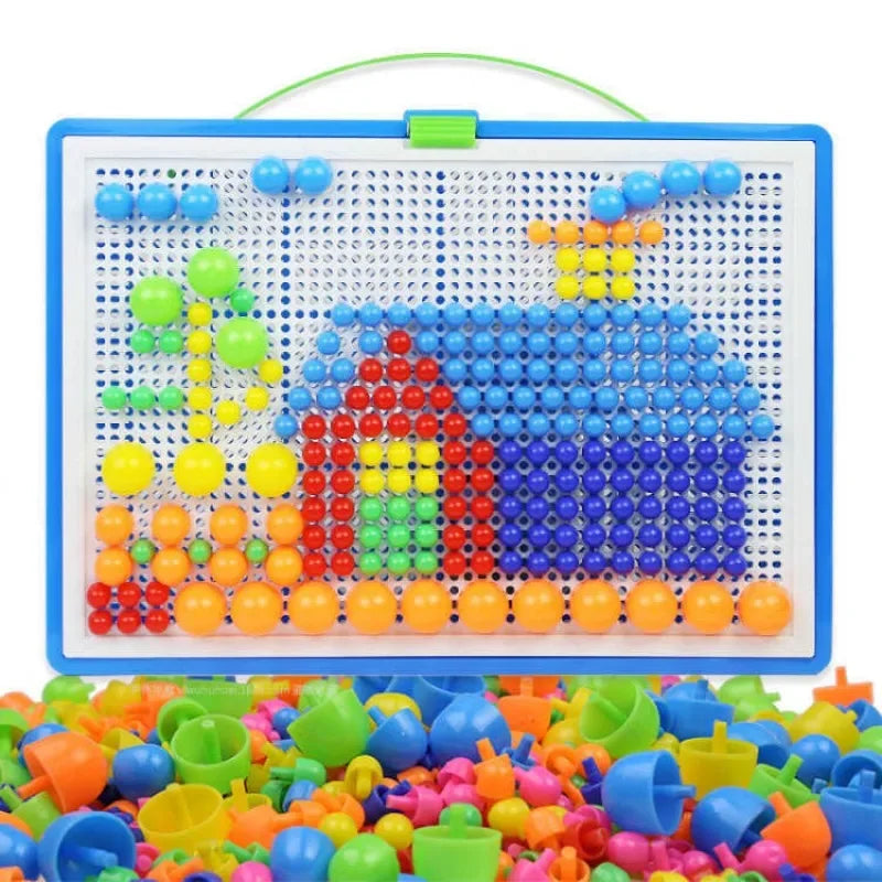 Mushroom Peg Puzzle for Kids – 296-Piece Educational Toy