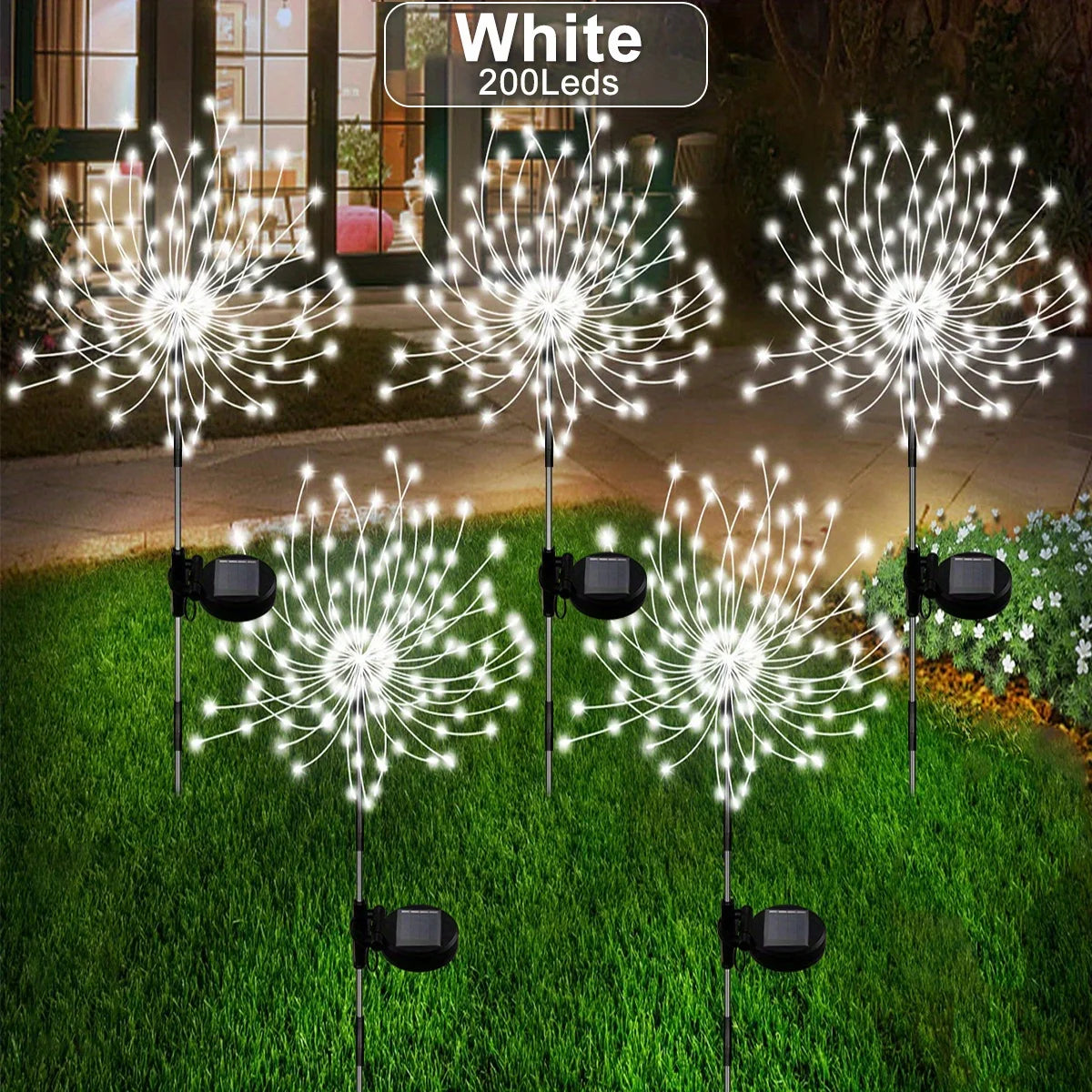 Solar Fireworks Lights Outdoor Garden Patio Holiday Decoration