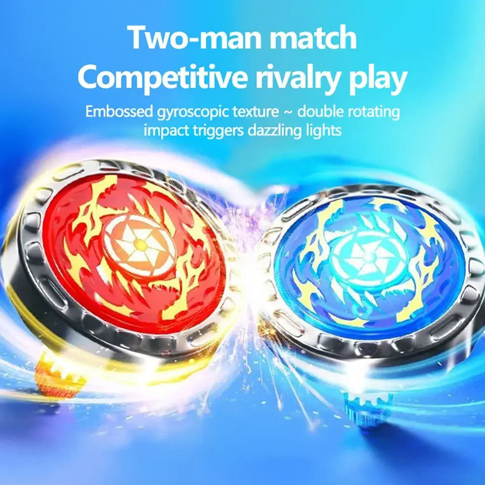 LED Spinning Top Toy with Launcher