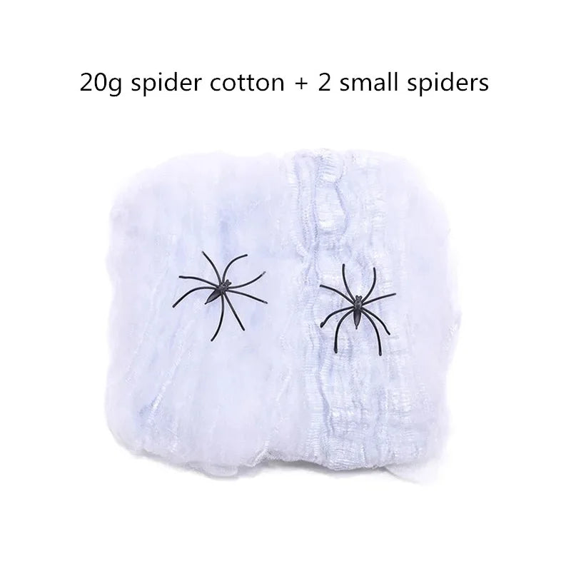 Halloween Spider Web – Stretchy Cobweb Haunted House Decor