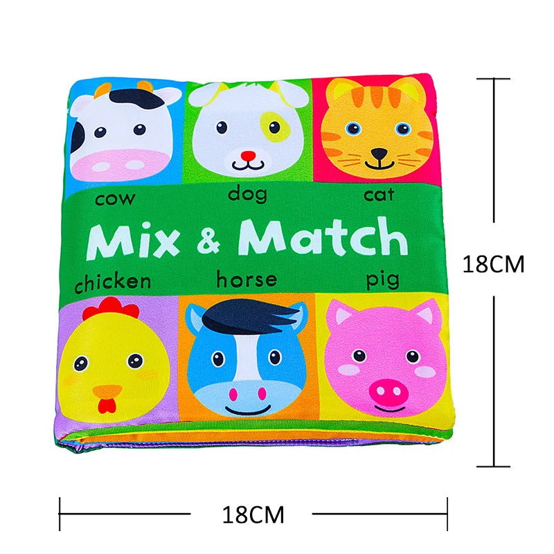 Baby Sensory Book – Soft 3D Touch & Feel Cloth Learning Toy