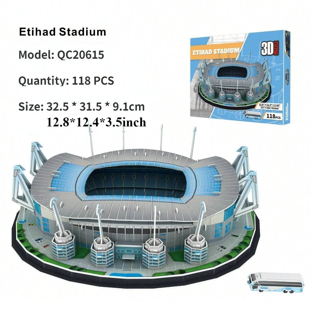 3D Stadium Puzzle – Paper Football Model for Fans