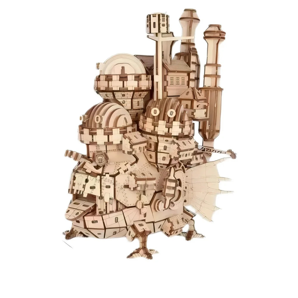 3D Wooden Puzzle Castle Model DIY Assembly Kit for Kids & Adults
