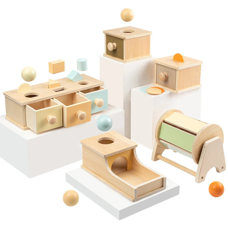 Montessori Color Matching Toy – Spinning Drum Fine Motor Activity