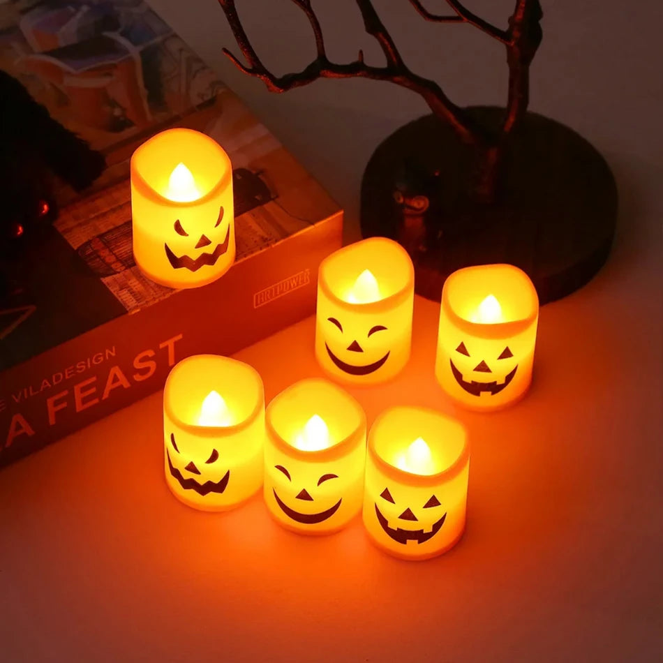 Halloween Pumpkin Lantern Skull Face Light for Party & Home Decor