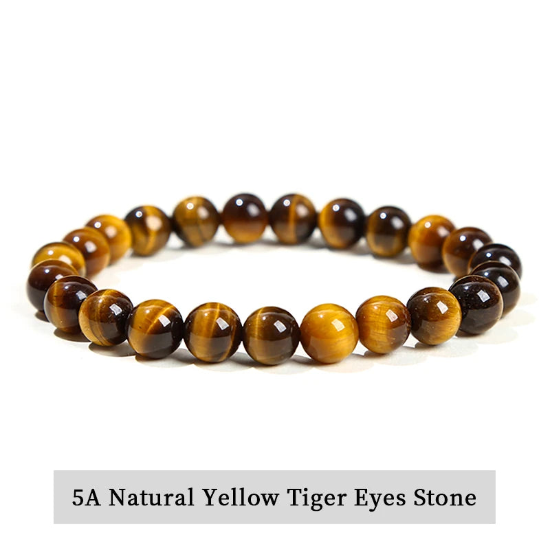 Natural Stone Bead Bracelet – Crystal & Agate Jewelry