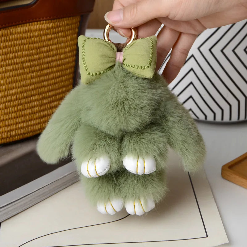 Rabbit Fur Keychain