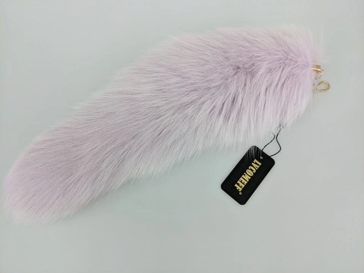 Fox Tail Keychain for Women Furry Y2K Car Accessory
