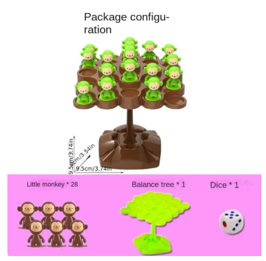Monkey Balance Game Tree Board Toy for Kids