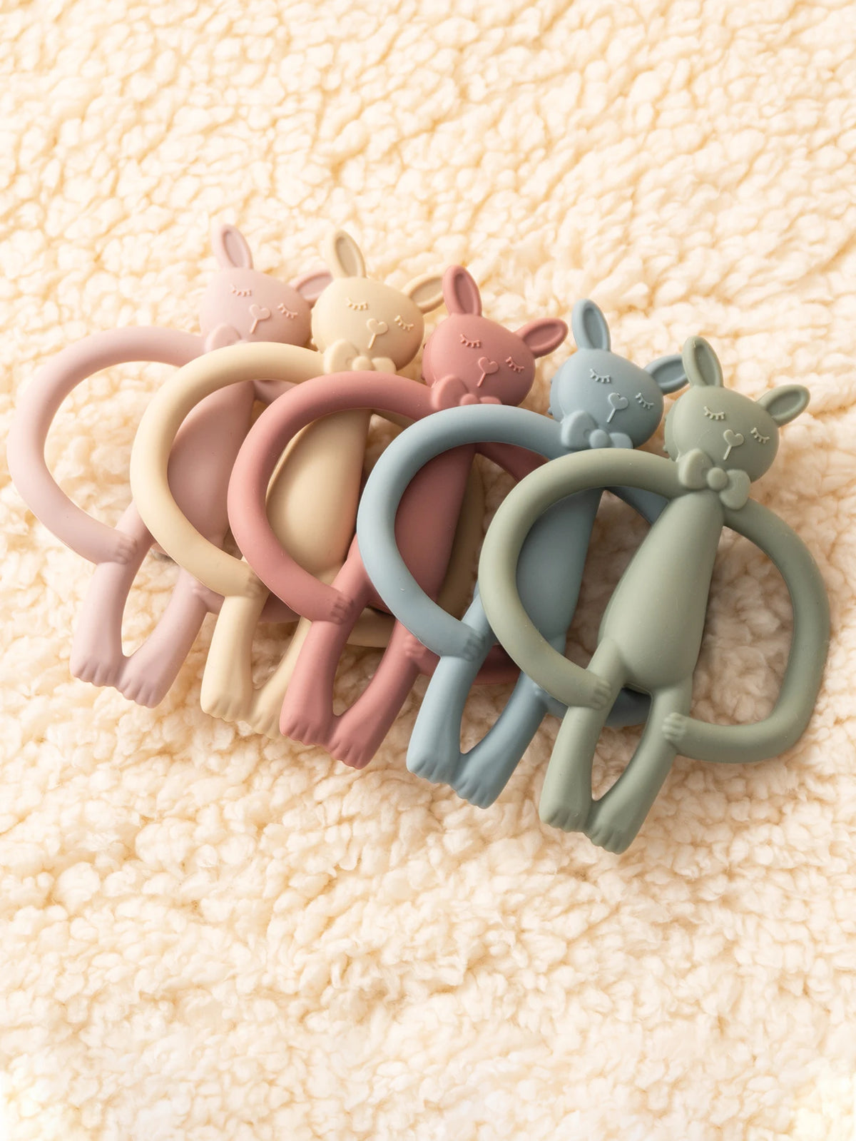 Baby Teether Silicone Rabbit Teething Toy for Infants