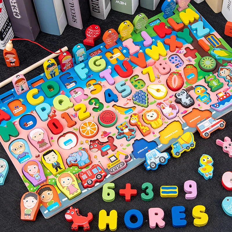 Montessori Busy Board Wooden Educational Activity Toy for Kids