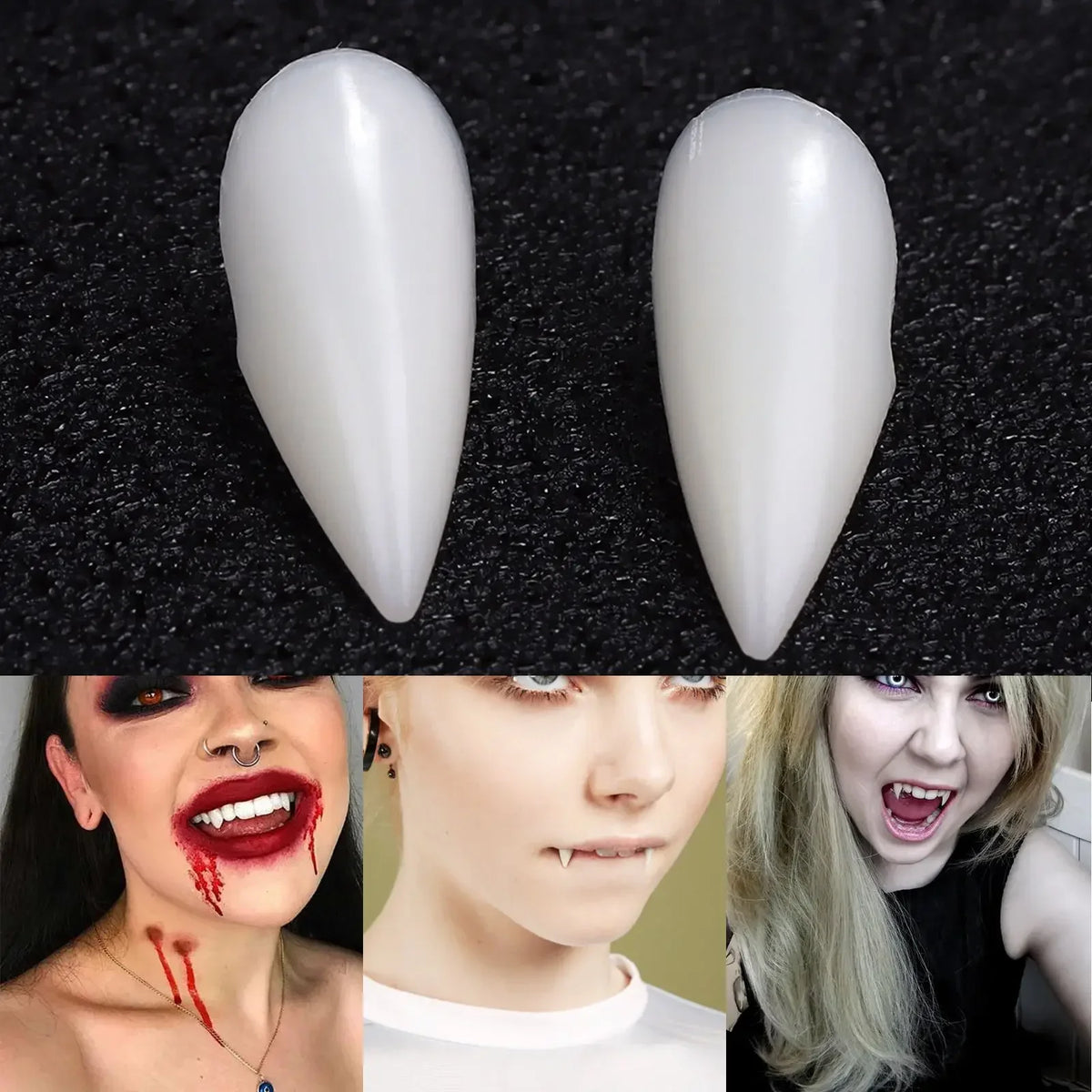 Vampire Fangs – Halloween False Teeth Costume Accessory Set