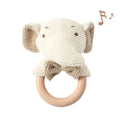Baby Rattle Toy – Wooden Crochet Bear Teether for Newborns