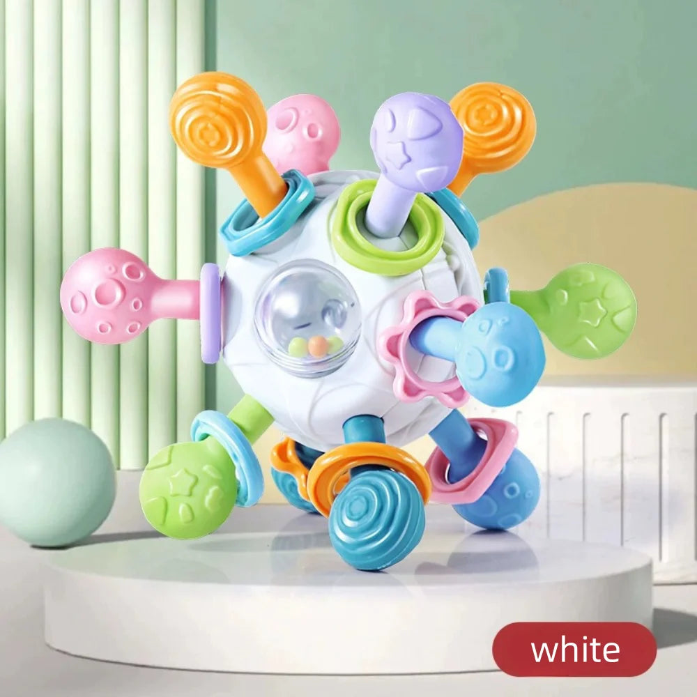 Baby Grasping Ball – 3-in-1 Silicone Teether & Rattle Toy