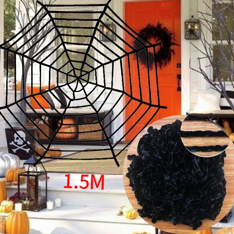 Giant Plush Spider – Large Halloween Decoration