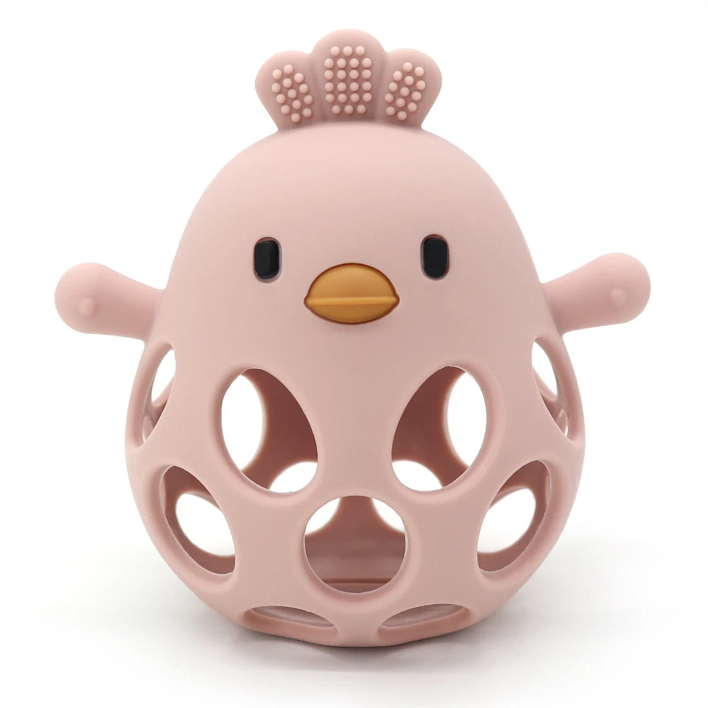 Baby Silicone Teether – Cartoon Chick Teething Toy