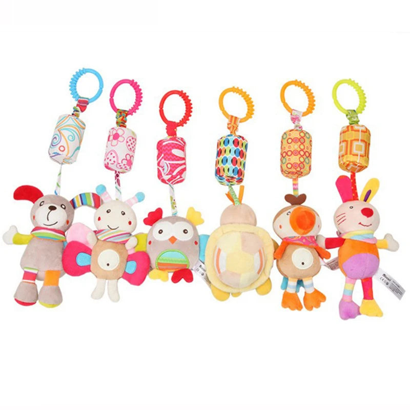 Baby Hanging Rattle Toy – Soft Plush Stroller & Crib Sensory Toy