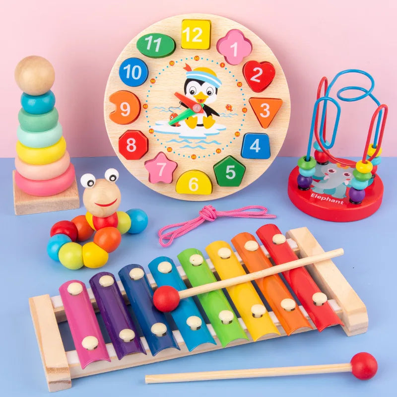 Montessori Wooden Puzzles for Kids – 3D Early Learning Toy