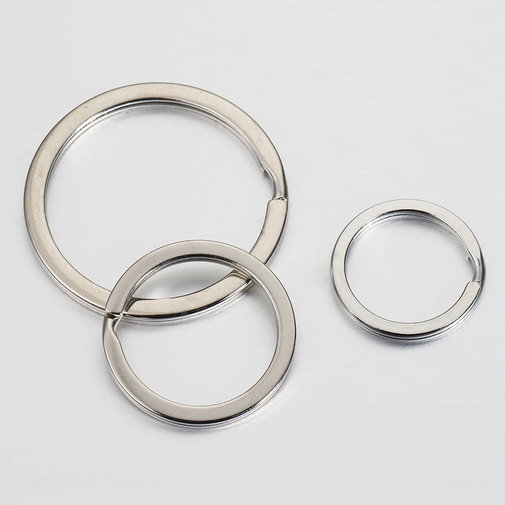 20pcs Stainless Steel Key Rings, Round Split Rings for DIY Keychains