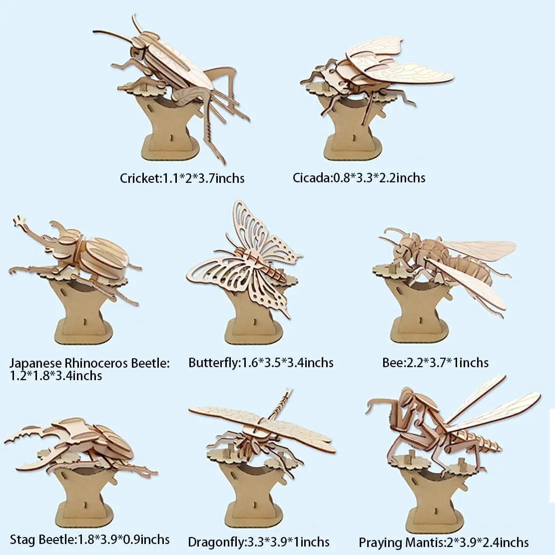 3D Wooden Animal Puzzle – DIY Assembly Model Kit