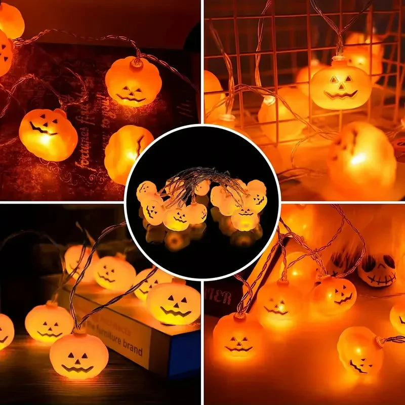 Halloween Pumpkin String Lights Warm White LED Party Decor